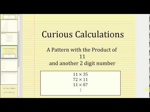 A Pattern with the Product of 11 and Another 2 Digit Number | Math Help ...