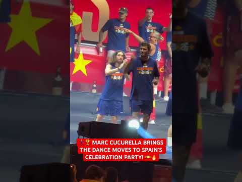 Marc Cucurella stole the spotlight once again, showing off his dance moves as Spain celebrate