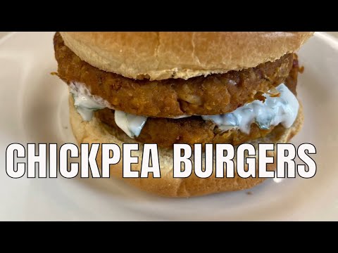 How to make easy chickpea burgers/ vegan chickpea burger recipe/ Budget friendly chickpea burger