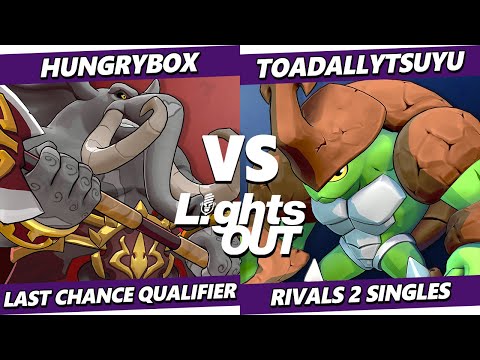 Lights Out - Toadallytsuyu (Kragg) Vs. Hungrybox (Loxodont) Rivals of Aether 2 - RoA2
