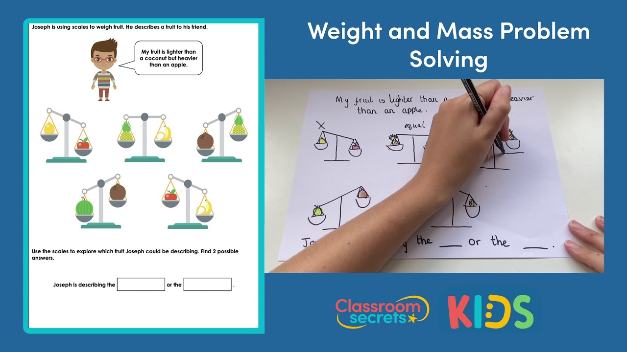 Year 1 Weight and Mass Problem Solving Answer Video