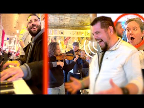 The Winner of THE VOICE starts singing QUEEN with me in a restaurant !