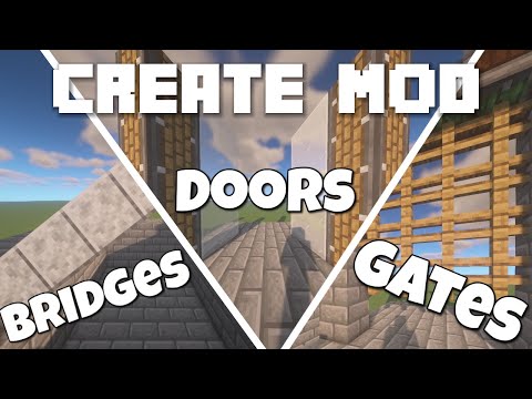 Minecraft Create Mod Tutorial - How to Make a Door, Gate, and Bridge Ep 26