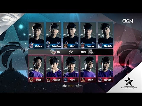 CJ vs ROX Game 1 Highlights - CJ ENTUS vs ROX TIGERS - LCK Week 11 - SPRING 2016