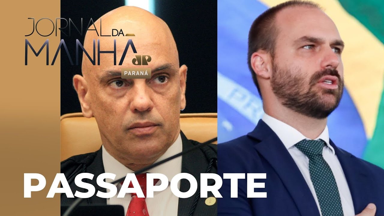 Alexandre de Moraes pede parecer da PGR sobre pedido de retenção do passaporte de Eduardo Bolsonaro