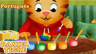 Pintura de ovos, coelhos + mais! | Feliz Páscoa | Daniel Tigre em Português