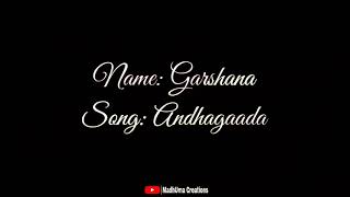 Andhagaada 💕Andhagada Lyrical Song🎧 || What's App Status📱 || Gharshana🕺 || Venkatesh || MadhUma