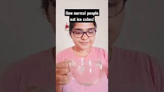 How Normal vs psychopath 🔥 eating ice cubes !😂 #funny #comedy #shorts #youtubeshorts #viral