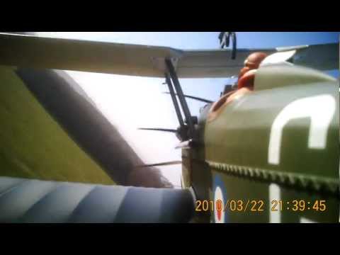 FPV onboard Parkzone SE5A WW1 warbird, maiden flight with loops and slow flight, a must see video