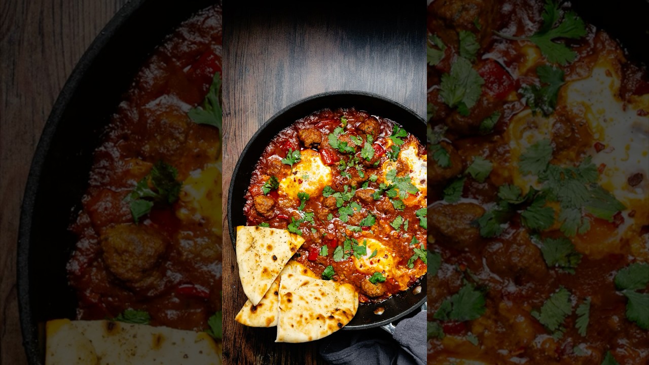 MOROCCAN STYLE MEATBALL TAGINE WITH EGGS