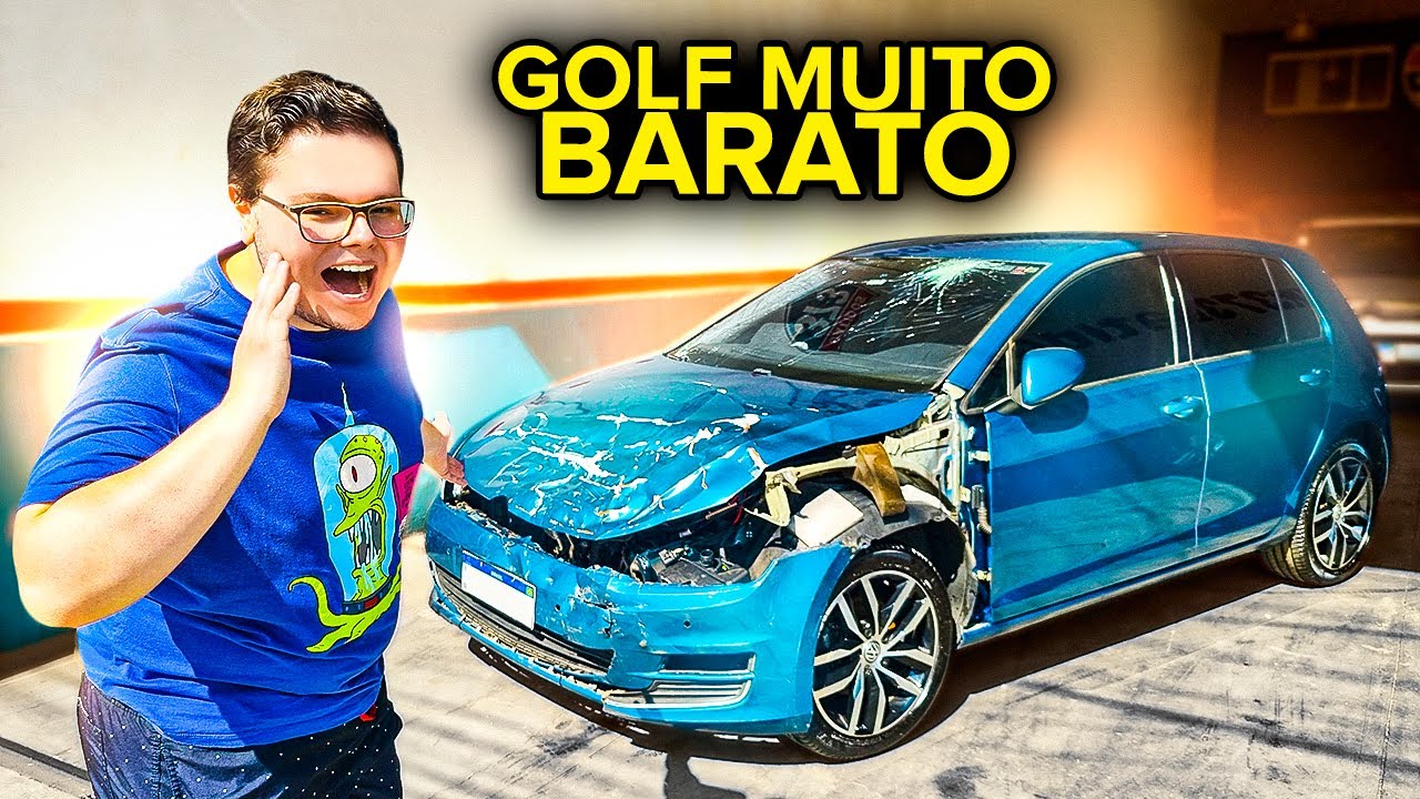 VOLTEI NA LOJA DE CARROS BATIDOS! ACHEI O GOLF MAIS BARATO DO BRASIL