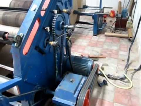 High speed corrugation machine with hydraulic reel stand