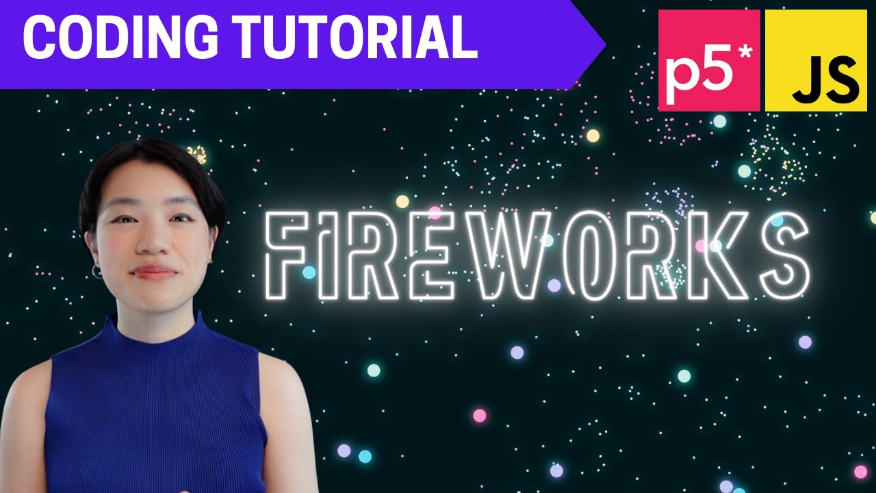 p5.js Coding Tutorial | Fireworks (Particle Systems)