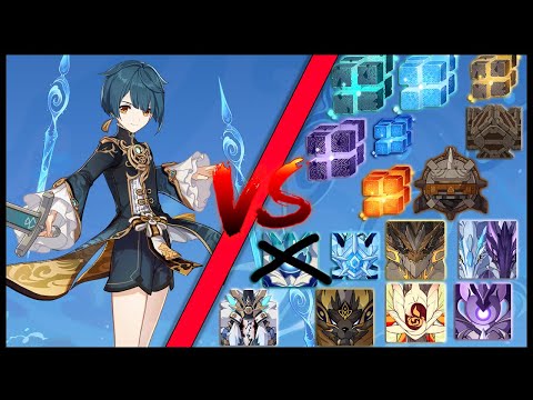 Main DPS Xingqiu Against All World Bosses - Genshin Impact