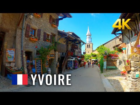 Yvoire France, Romantic Medieval Town, Walking in the Flower Town, Yvoire 4K