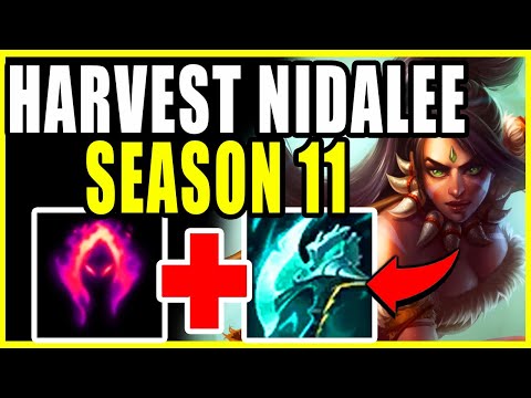 Night Harvest Nidalee Jungle Season 11! Double the Harvest For Wins! -League of Legends
