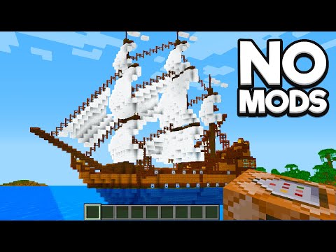 I Built a MOVING Ship in Minecraft Vanilla