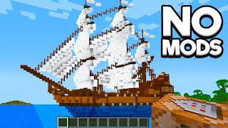 This DRIVABLE Ship is in Vanilla Minecraft