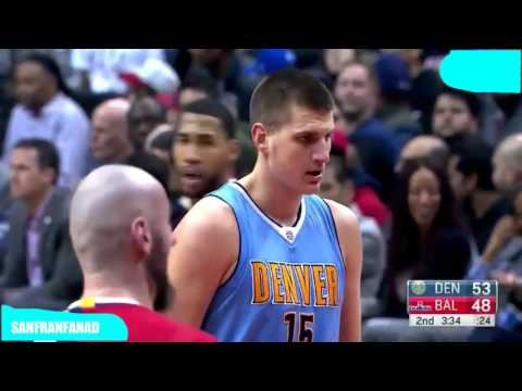 Nikola Jokic at Wizards (2016/01/28) - 15 Pts, 10 Rebs, 7-12 FGM!
