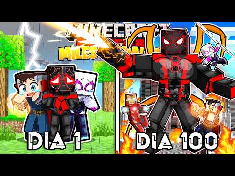 🟥SOBREVIVÍ 100 DÍAS en el MULTIVERSO Siendo MILES MORALES en Minecraft Hardcore - [Part 1]