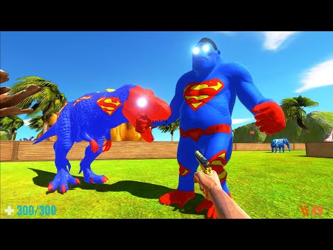 FPS EXTREME DEATH RUN vs SUPERMAN TEAM - Animal Revolt Battle Simulator ARBS