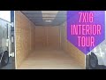 7x16 Enclosed Trailer - Interior Tour