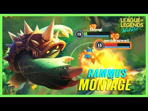 Wild Rift RAMMUS Montage - Best RAMMUS Plays | LoL Wild Rift Montage