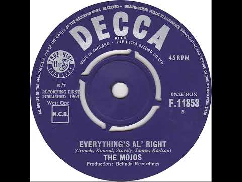 UK New Entry 1964 (67) The Mojos - Everything's Al' Right