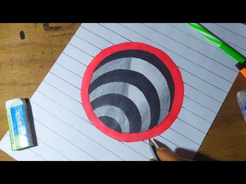 How To Draw 3D Circular Hole - Trick Art On Paper..