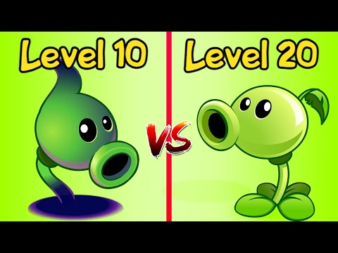 Shadow Peashooter vs Peashooter MAX Levels ► Plants vs. Zombies 2: It's About Time