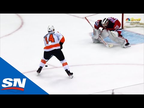 Vidéo: Sean Couturier fait le MOVE de FORSBERG!!!!!! Michel Therrien fait une FACE!!!!