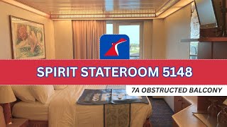 Stateroom 5148: Obstructed Balcony Deck 5