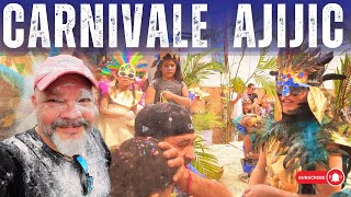 FESTIVAL: CARNIVALE PARADE - AJIJIC MEXICO! They throw FLOUR AT YOU!
