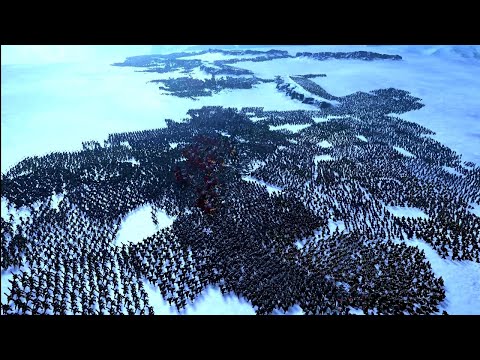 MASSIVE 100K Battle | west Kingdom vs Orc army | Epic Fantasy Battle Simulator #efbs