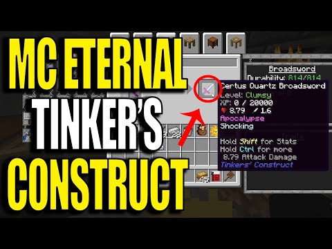 Minecraft MC Eternal Modpack Chapter 2 Ep 3 - Tinker's Construct Sword Creation