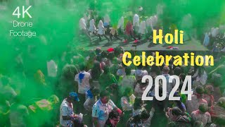 2024 Holi Celebration | Vallabhdham Temple | Drone Footage | 4K