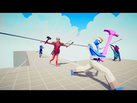 MASTER (PINK AIR A HAMMER) & SHOUTER + 2 FISHERMEN | TABS - Totally Accurate Battle Simulator