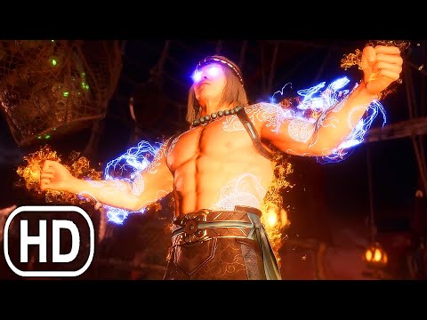 MORTAL KOMBAT 11 - Fire God Liu Kang Transformation Scene (Raiden & Liu Kang Fusion)