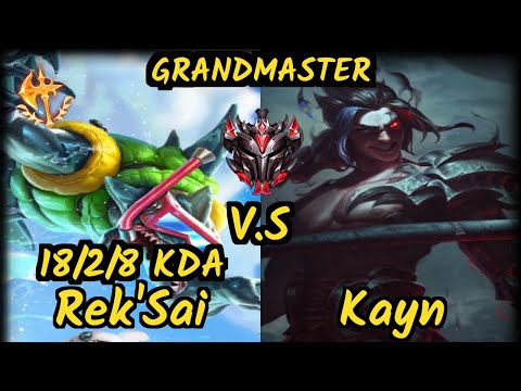 ONE 4LaN (REK'SAI) vs KAYN - 18/2/8 KDA JUNGLE GAMEPLAY - BR Ranked GRANDMASTER