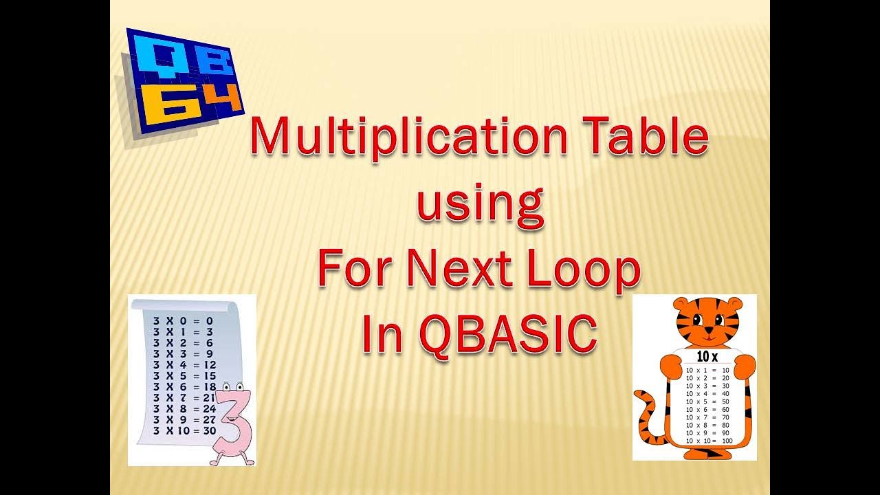 Multiplication Table using For Next Loop In QBASIC