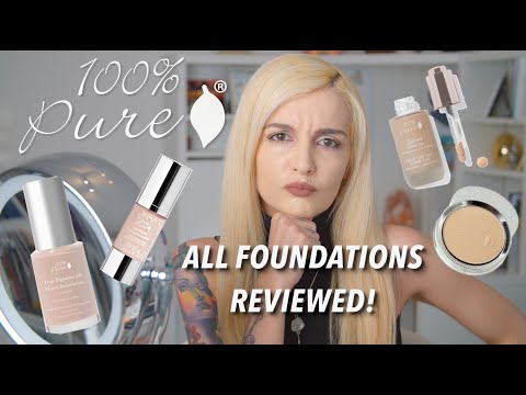 100% PURE FOUNDATIONS REVIEW + Wear Tests!