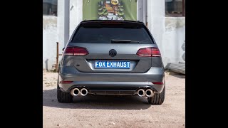 Video: FOX Edelstahl Duplex Sportauspuff-Komplettanlage ab Kat VW Golf 7 R Variant Facelift