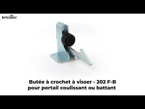 Arrêt à crochet à visser pour portail coulissant ou battant - 202 F-B COMUNELLO