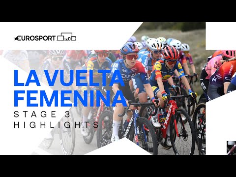 STORMING SPRINT! 🚴‍♀️💨 | La Vuelta Femenina Stage 3 Highlights | Eurosport Cycling