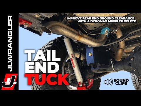 Jeep JL Wrangler Muffler Removal and Dynomax Tail Pipe Installation with SOUND CLIPS