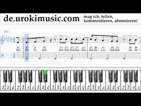 Klavierunterricht (rechte Hand) Vaina Loca - Ozuna x Manuel Turizo Noten Lernen um-ih995