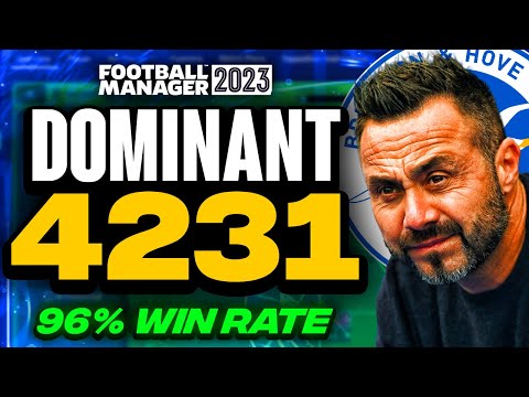 96% Win Rate! | De Zerbi's DOMINANT 4-2-3-1 FM23 Tactics!