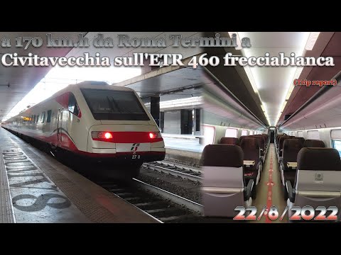 a 170 km h da Roma Termini a Civitavecchia sull'ETR 460 Frecciabianca - #DDUMV8 - 22.8.2022