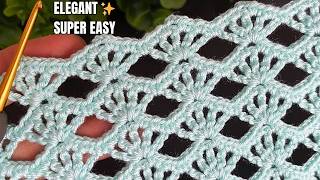 OH WOW! 😍 This Crochet Stitch Looks Like Lace but It’s Super Easy