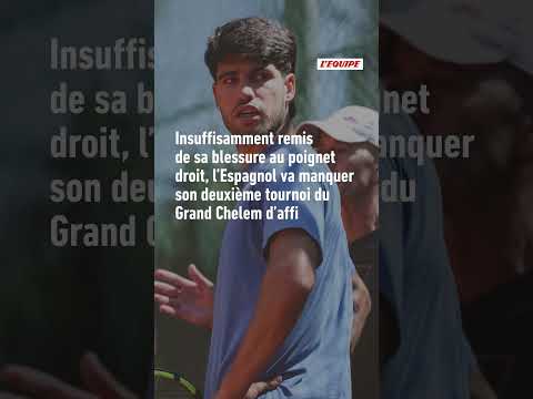 🇪🇸​😢 Après Roland-Garros, Carlos Alcaraz déclare forfait pour Wimbledon #alcaraz #tennis #lequipe